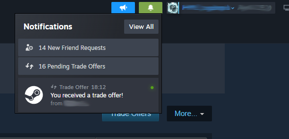 Contoh Notifikasi Steam Trade Offer